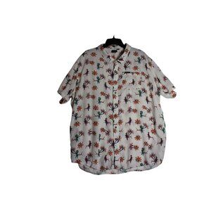 Grunt Style Tactical Parrot Hawaiian Button Down Shirt Mens 2XL XXL